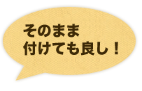 そのまま付けても良し！